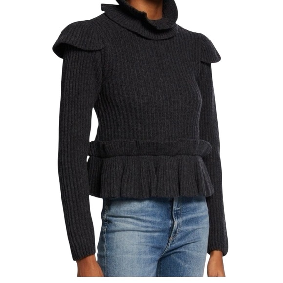 Ganni Dark Gray Cowl Neck Sweater - Picture 4 of 15